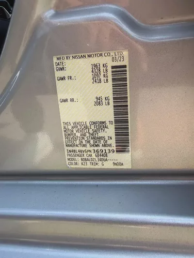 NISSAN ALTIMA S 2023-12