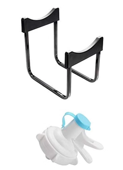 DubaiGallery 5 Gallon Water Bottle Jug Drink Dispenser Stand Cradle BPA Free Bottle Holder No Leak Non Slip with 55mm Dispenser Valve Nozzle for 55mm Crown Top & Screw Top Bottles-2