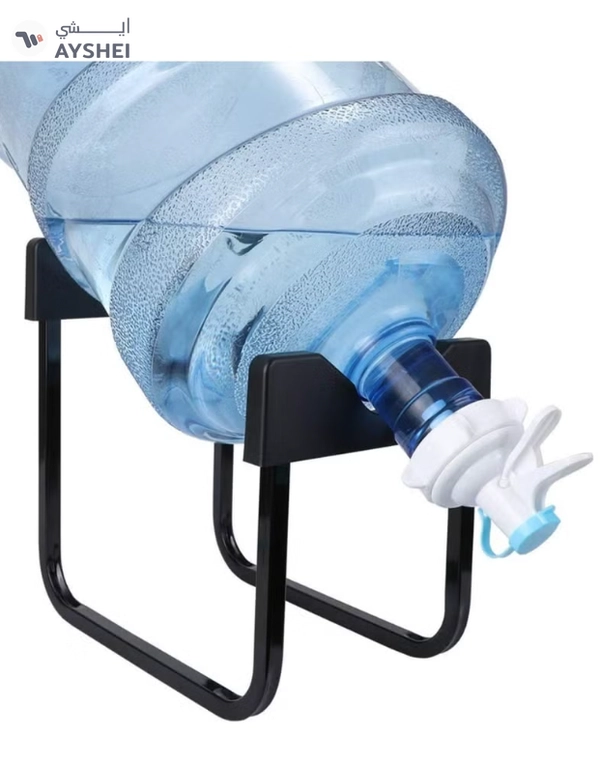 DubaiGallery 5 Gallon Water Bottle Jug Drink Dispenser Stand Cradle BPA Free Bottle Holder No Leak Non Slip with 55mm Dispenser Valve Nozzle for 55mm Crown Top & Screw Top Bottles