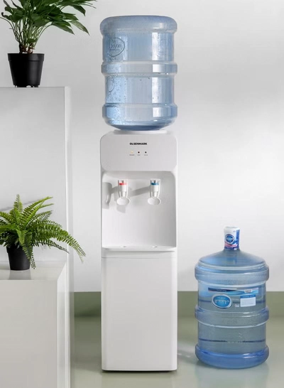 Olsenmark Water Dispenser, Hot and Cold Water, Storage Cabinet, Stainless Steel Material, Water Outlet Pipe OMWD1789 White-6