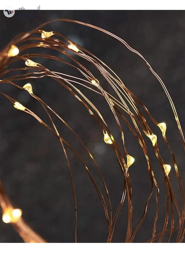 Yuwell Fairy Light Battery Operated Waterproof Starry Firefly Copper Wire String Light 20M 200 Led 8 Modes For Christmas Wedding Party Home And Garden Decorations Warm White