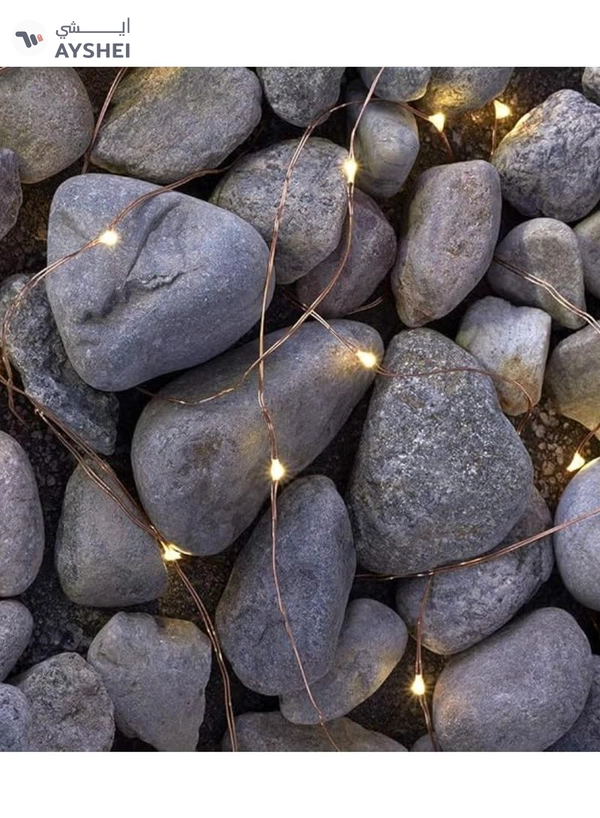 Yuwell Fairy Light Battery Operated Waterproof Starry Firefly Copper Wire String Light 20M 200 Led 8 Modes For Christmas Wedding Party Home And Garden Decorations Warm White