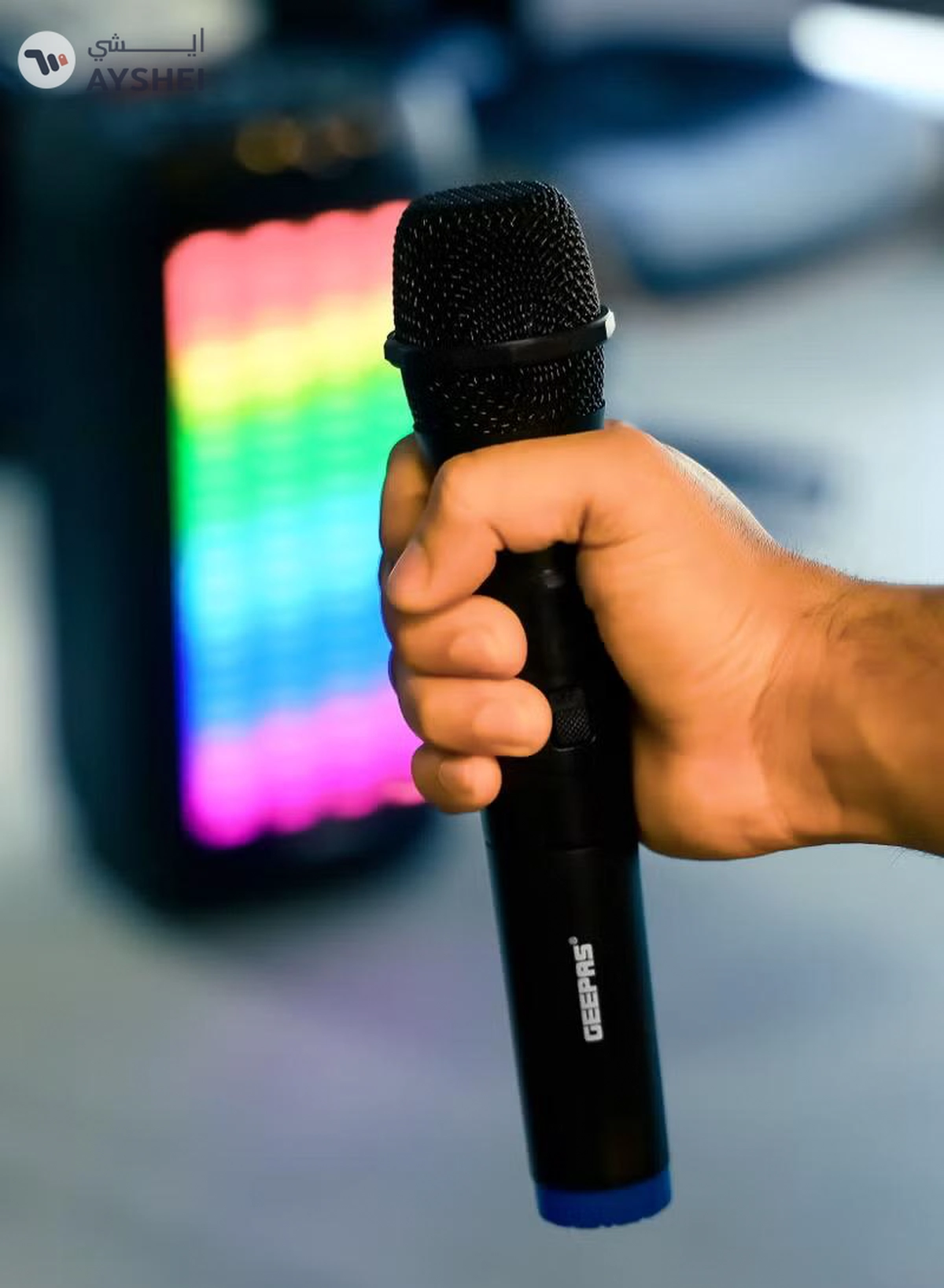 GEEPAS Rechargeable Professional Bluetooth Speaker with Wireless Microphone and Remote Control-4-4