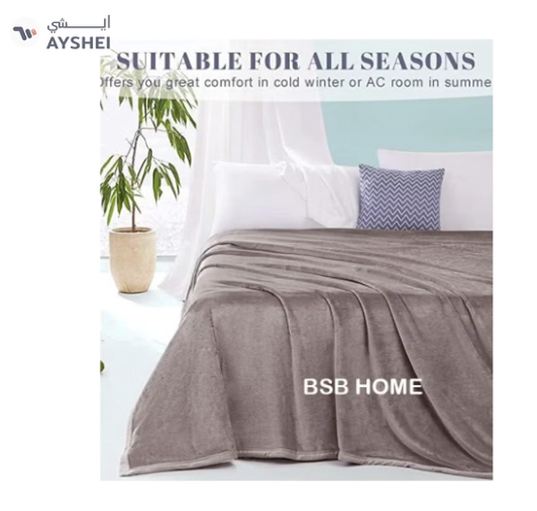 BSB HOME® 300 GSM Premium Plush Double Blanket for Bed, Sofa, Couch