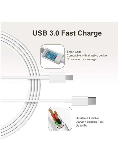 Eworld 96W USB-C Fast Charger for MacBook Pro/Air, Power Adapter with Type-C Cable-4