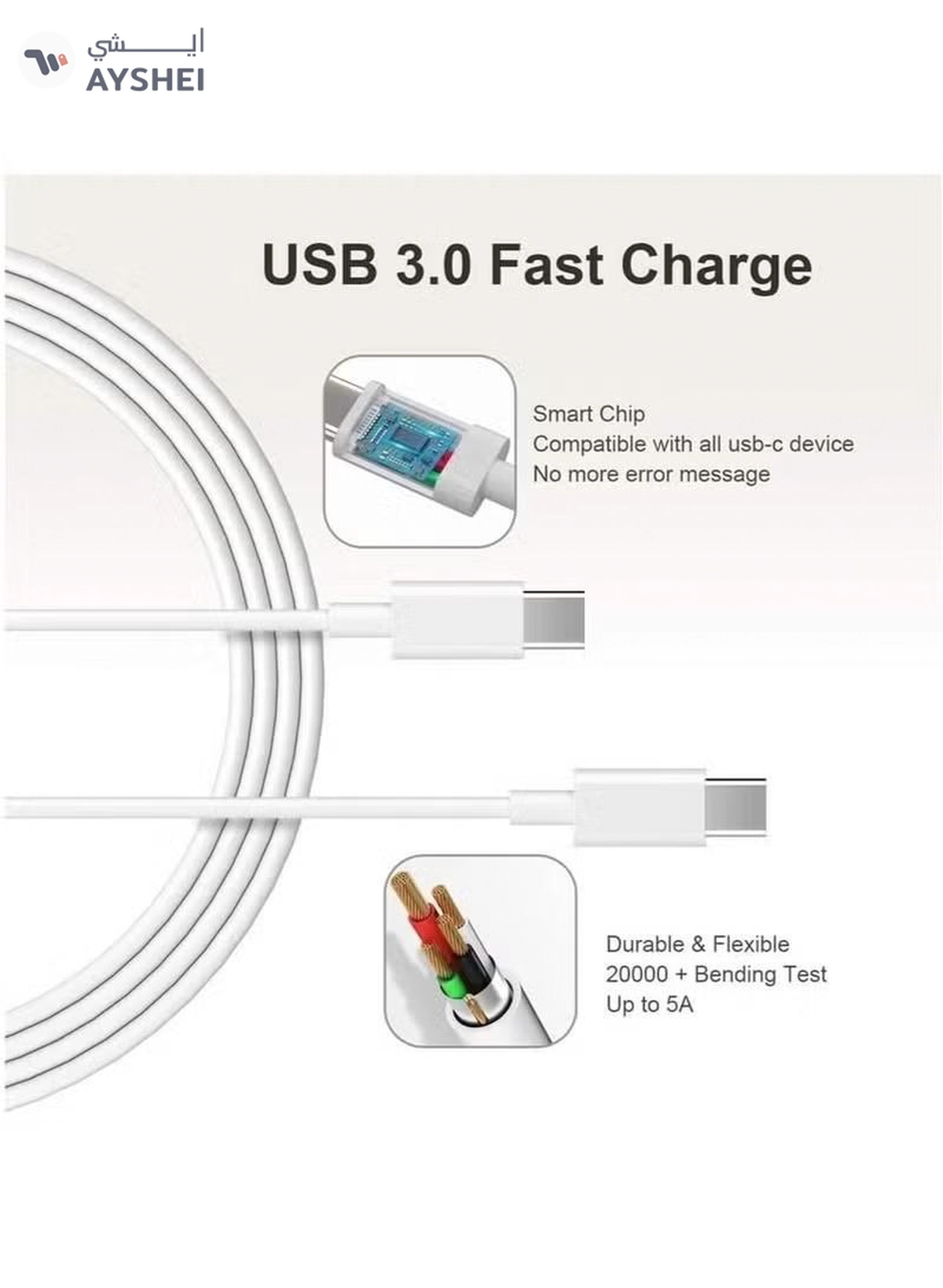 Eworld 96W USB-C Fast Charger for MacBook Pro/Air, Power Adapter with Type-C Cable-4-4