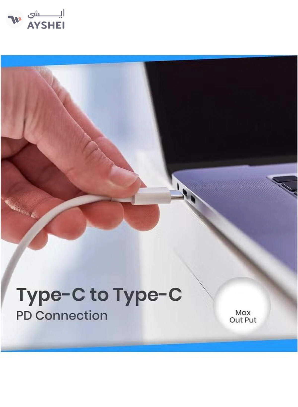 Eworld 96W USB-C Fast Charger for MacBook Pro/Air, Power Adapter with Type-C Cable-6-6