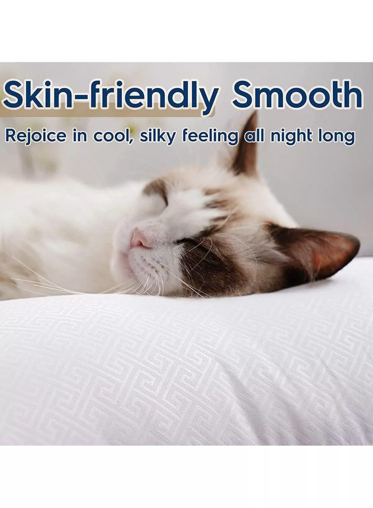 Set of 2 Premium Hotel-Quality Pillows, Crafted with Firm, Supportive Gusseted Design & Double Piping, Ideal for Side & Back Sleepers, Enjoy Cooling Down Alternative Fill for Luxurious Fluffy Softness-6-6