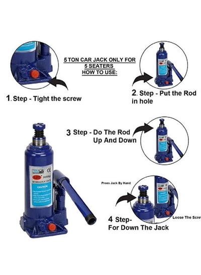 ABBASALI All Cars 5 Ton Hydraulic Bottle Jack-4