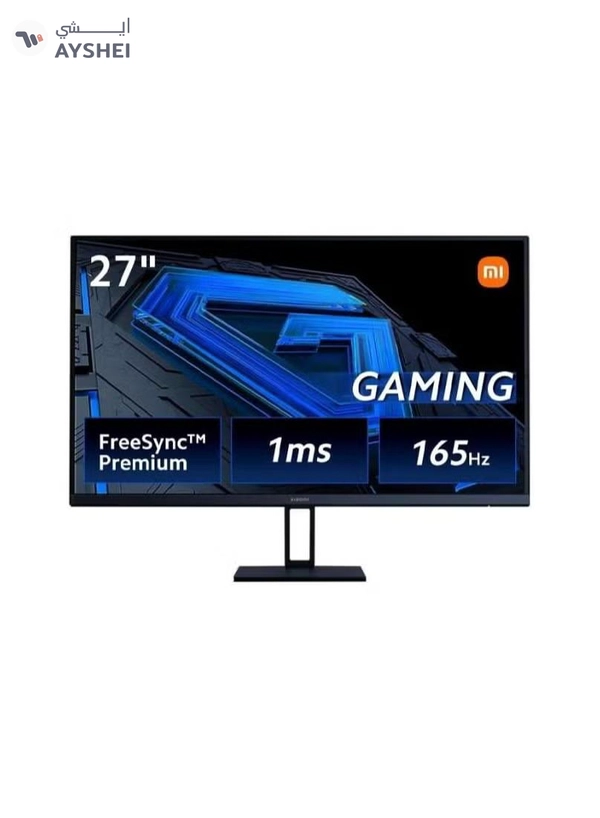 Xiaomi 27 Inch G27i Gaming Monitor Fast IPS Narrow bezel, 1ms GTG 165hz, FreeSync, 99% sRGB color, 178 viewing angle, Blue light filter (eye protection), Tilt (Forward/Backward), DP port ×1, HDMI 2.0 port ×1, Audio port ×1, DC IN cable port ×1 Black