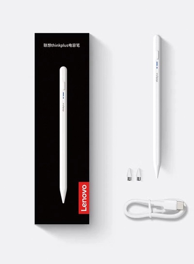Lenovo Thinkplus BP16 Smart Stylus Pencil, Pixel-Level Accuracy, High Sensitivity, And Low Latency, Low Power Consumption Chip, Snaps On, White | BP16-0