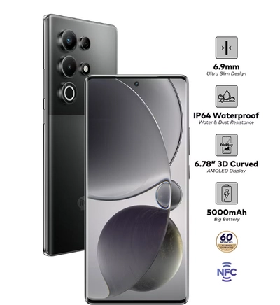 ITEL S25 Ultra Dual SIM Bromo Black 8+8GB RAM 256GB 4G - Middle East Version-1