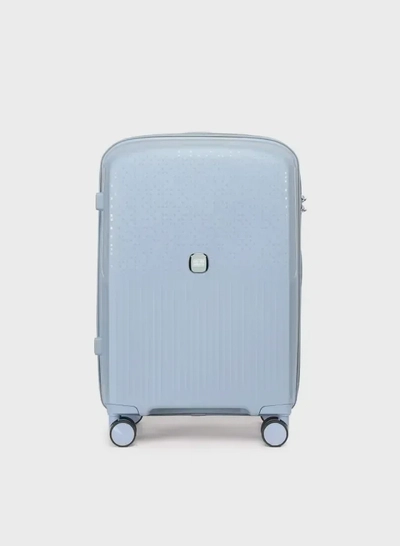 British Tourister 3 Piece Polyproplene Hard Side Spiner Luggage Trolley Set 20/24/28 Inch - Grey Blue-4