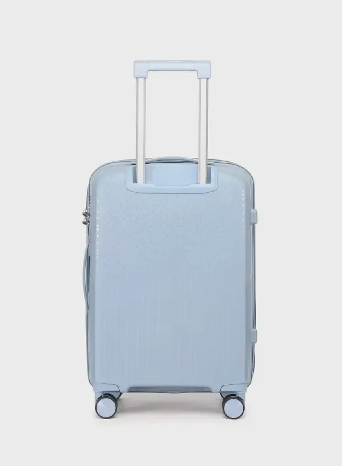 British Tourister 3 Piece Polyproplene Hard Side Spiner Luggage Trolley Set 20/24/28 Inch - Grey Blue-3-3