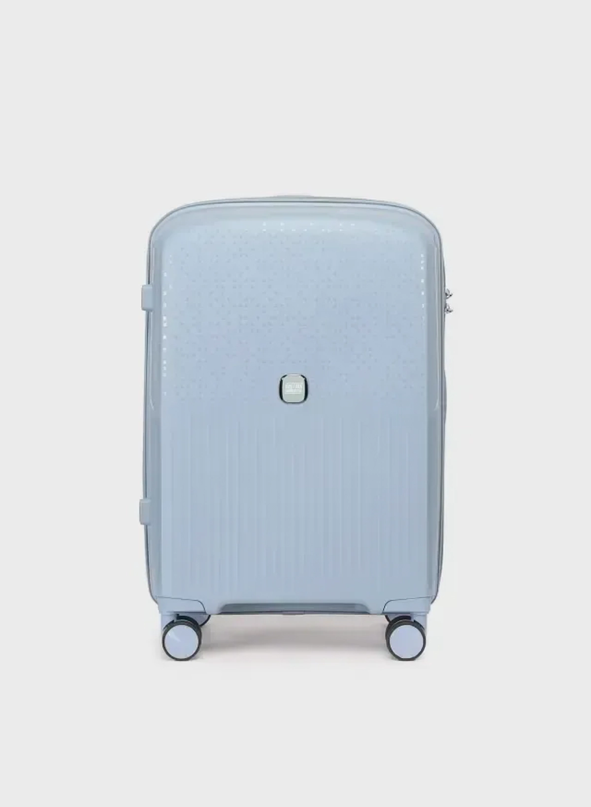 British Tourister 3 Piece Polyproplene Hard Side Spiner Luggage Trolley Set 20/24/28 Inch - Grey Blue-4-4