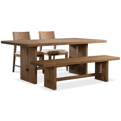 Dining Set, 1 Table + 2 Chairs + 1 Bench, Solid Wood, Custom Made-0