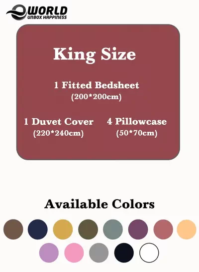 Eworld Premium Striped Duvet Set All Season – 6-Pieces Set Dusty Rose | King Size 220x240 cm | Ultra-Soft, Wrinkle-Resistant & Made in Dubai | Includes Duvet Cover, Fitted Sheet (200x200 cm) & 4 Pillowcases (50x70 cm)-1