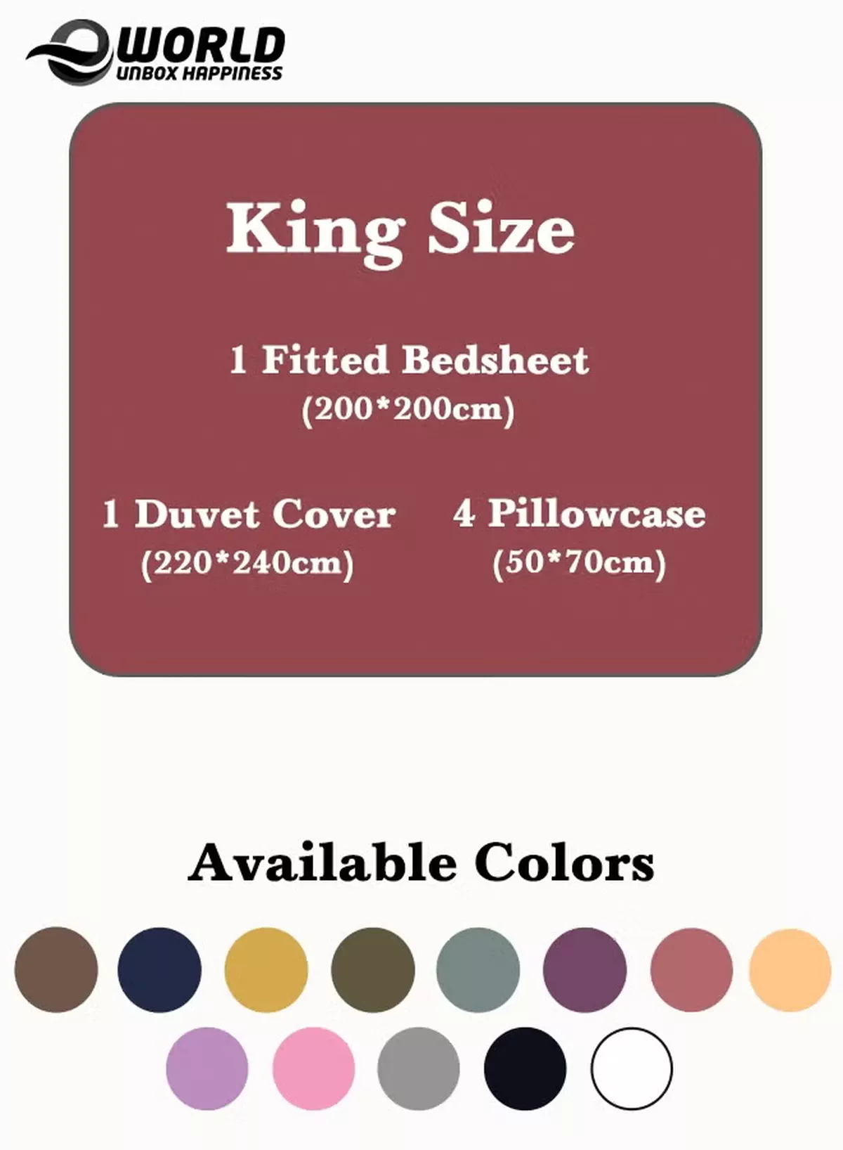 Eworld Premium Striped Duvet Set All Season – 6-Pieces Set Dusty Rose | King Size 220x240 cm | Ultra-Soft, Wrinkle-Resistant & Made in Dubai | Includes Duvet Cover, Fitted Sheet (200x200 cm) & 4 Pillowcases (50x70 cm)-1-1
