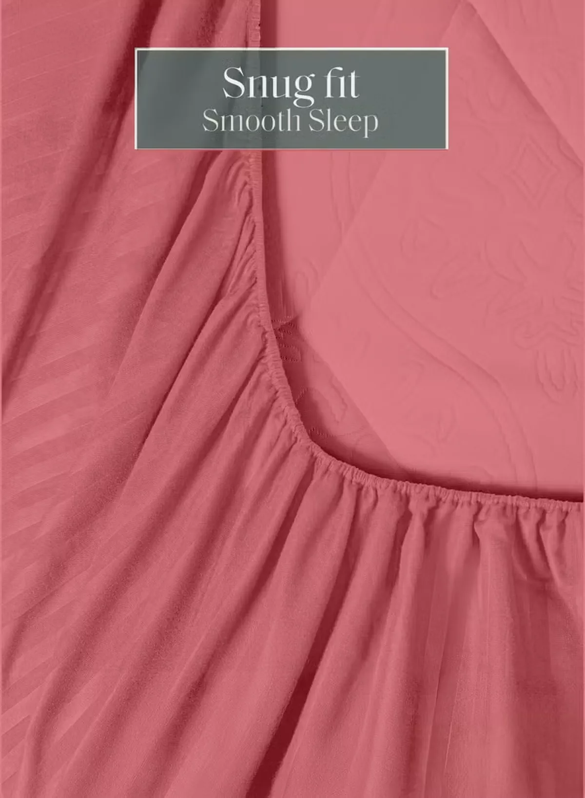 Eworld Premium Striped Duvet Set All Season – 6-Pieces Set Dusty Rose | King Size 220x240 cm | Ultra-Soft, Wrinkle-Resistant & Made in Dubai | Includes Duvet Cover, Fitted Sheet (200x200 cm) & 4 Pillowcases (50x70 cm)-4-4