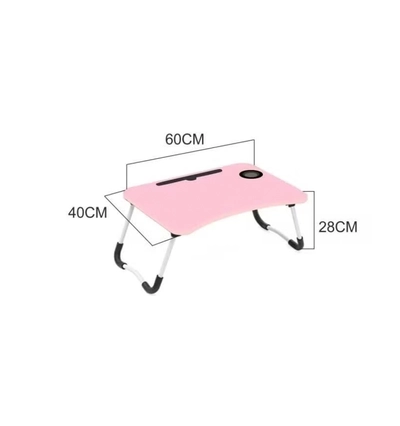 ORiTi Foldable Laptop Table 60x40x28centimeter PINK-3