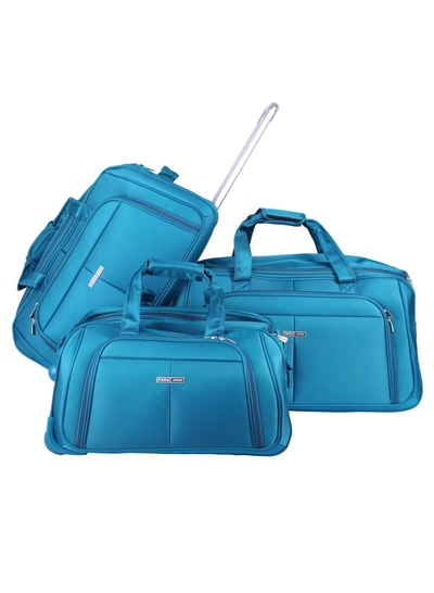 PARAJOHN 3-Piece Travel Luggage Duffel Bag Set Blue-0