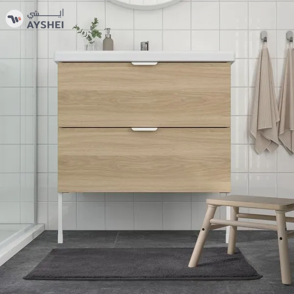 SÖDERSJÖN Dark Grey Bath Mat - 50x80 cm | Stylish and Comfortable Bathroom Essential-3-3