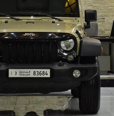 Jeep Wrangler Sport ( 2017 Model ) in Beige Color GCC Specs-11