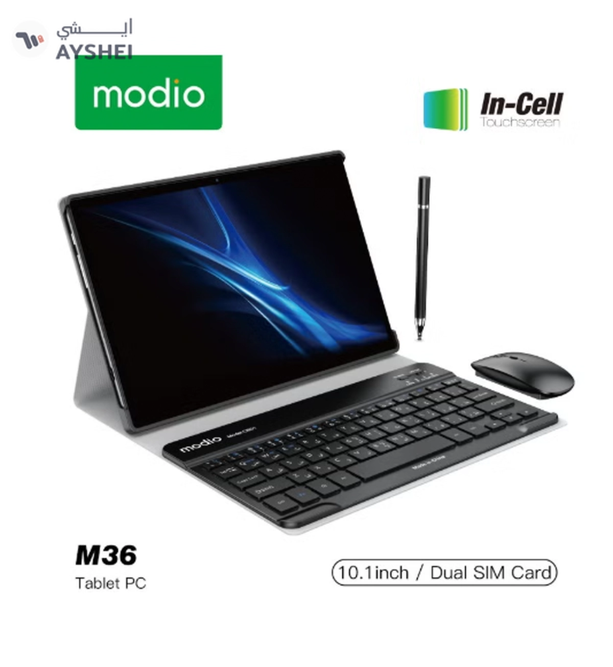 modio M36 Tablet With 10.1 Inch Screen Dual SIM Black 12GB RAM 512GB 5G - Middle East Version-0-0