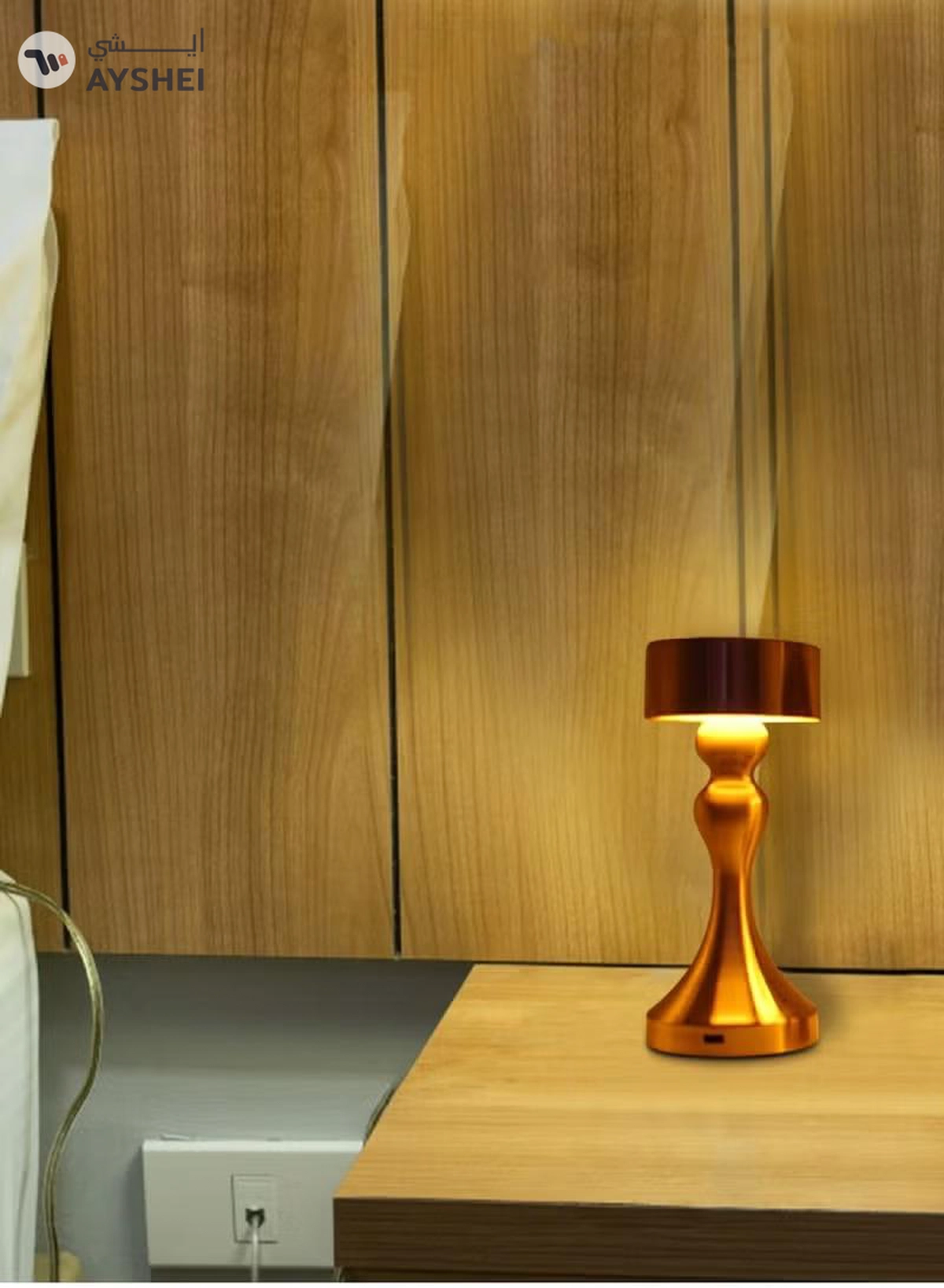 Yuwell Touch Sensor Bar Table Lamp Portable Cordless Rechargeable Battery LED Table Lamp Night Lights Bedroom Bedside And Restaurant 3 Light Intensities Tactile Switch Desk Lamp-3-3