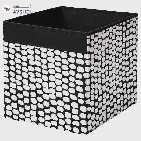 DRÖNA Storage Box - Black/White, 33x38x33 cm