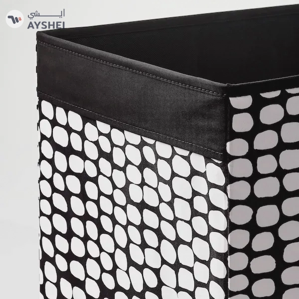DRÖNA Storage Box - Black/White, 33x38x33 cm