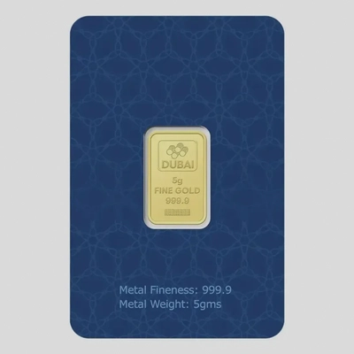 Dubai Gold 5 Grams Pure 999.9 Fine Gold Bar-0