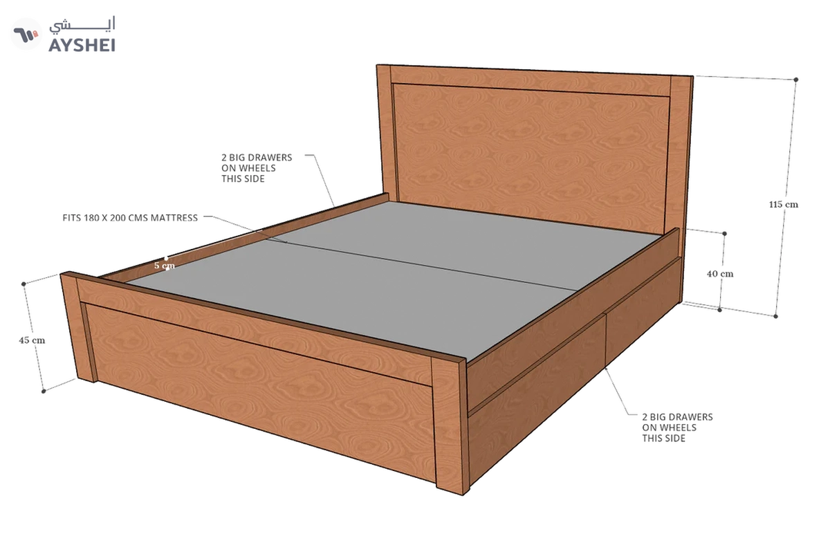 Terra Box Drawer Storage Bed-1-1