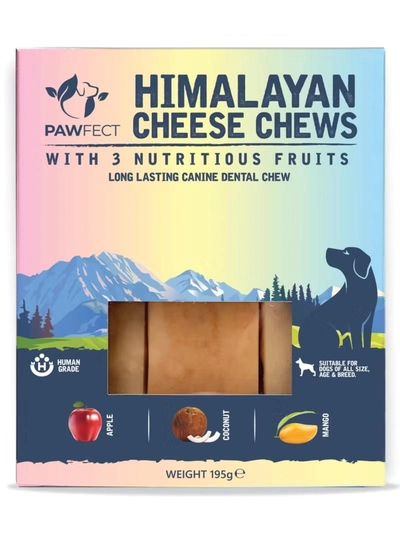 Himalayan Dog Chew Himalayan Cheese Chew Bar with 3 Nutritious Fruits 195g (3x 65g)-0