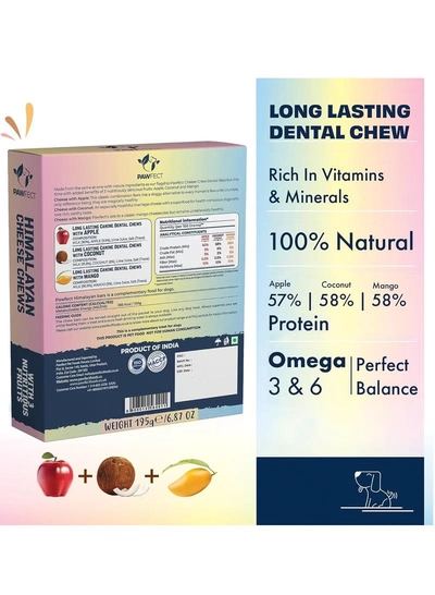 Himalayan Dog Chew Himalayan Cheese Chew Bar with 3 Nutritious Fruits 195g (3x 65g)-1
