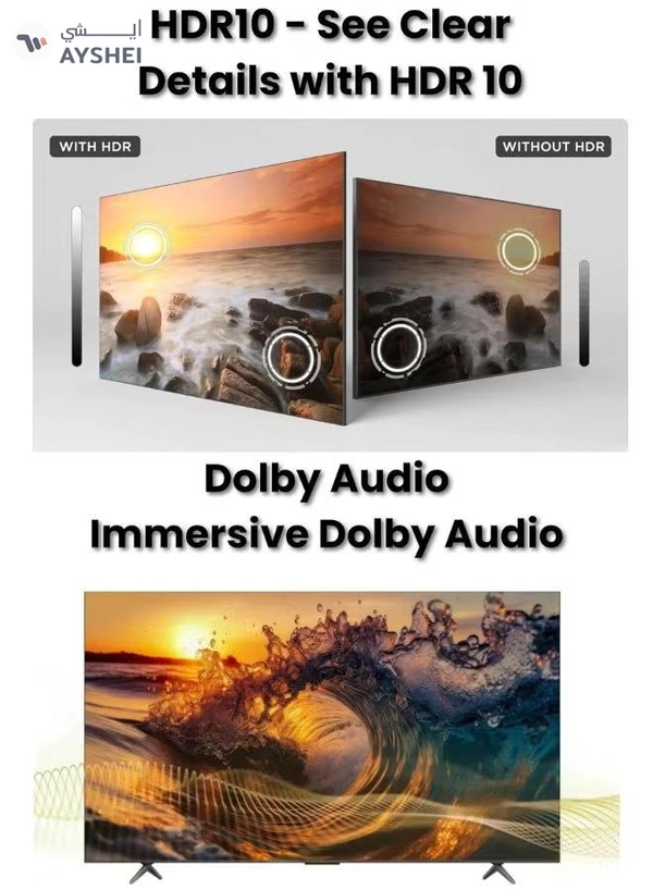 TCL Bundle Of 43-inch S5K QLED Google TV (HDR10, Dolby Audio, Bezel-Less Design) With Soundbar (Bluetooth, FM Radio, 2.0 Channel Audio) 43S5K+SOUNDBAR Black