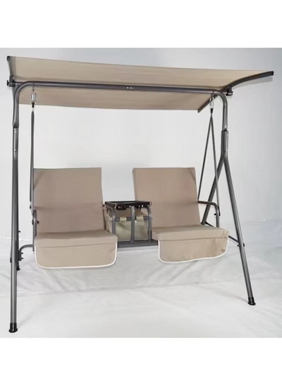 DubaiGallery 2 Seat Rocking Chair Canopy, Waterproof, Windproof, Outdoor Garden Furniture Covers, UV-Resistant, Robust Top Cover for Garden, Hammocks-2