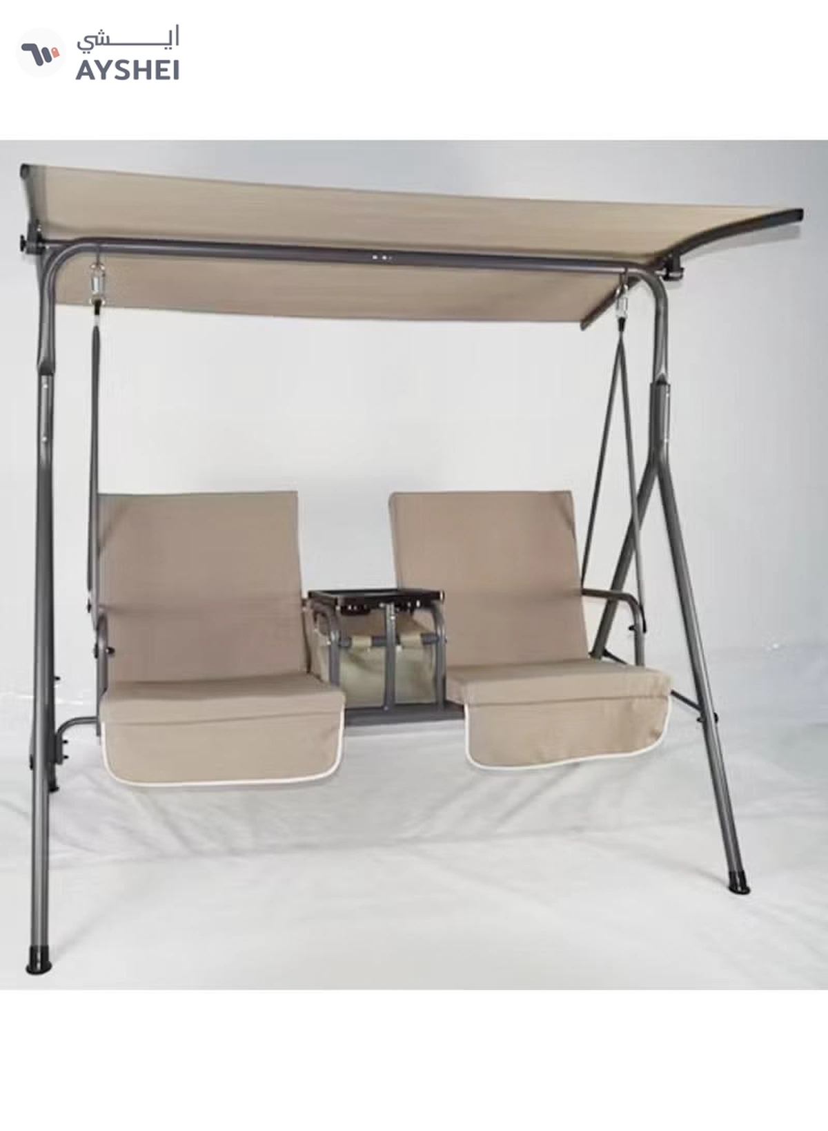 DubaiGallery 2 Seat Rocking Chair Canopy, Waterproof, Windproof, Outdoor Garden Furniture Covers, UV-Resistant, Robust Top Cover for Garden, Hammocks-2-2