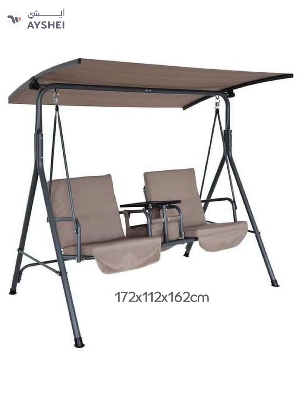 DubaiGallery 2 Seat Rocking Chair Canopy, Waterproof, Windproof, Outdoor Garden Furniture Covers, UV-Resistant, Robust Top Cover for Garden, Hammocks