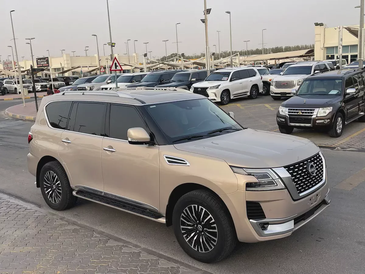 نيسان بترول خليجي 2021 تيتانيوم صبغ وكاله Nissan Patrol LE Titanium 2021 | GCC Specs | Low Mileage-8-8