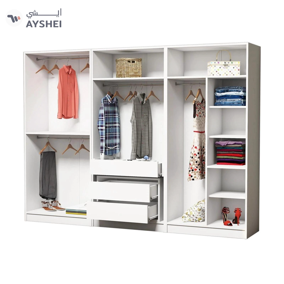Wardrobe, 6 Door, MDF Custom-1-1