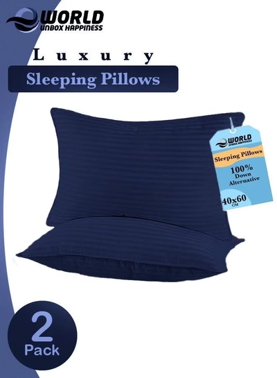 Eworld Pack of 2 Premium Down Alternative Filled Bed Pillows, Featuring Breathable Cover-0