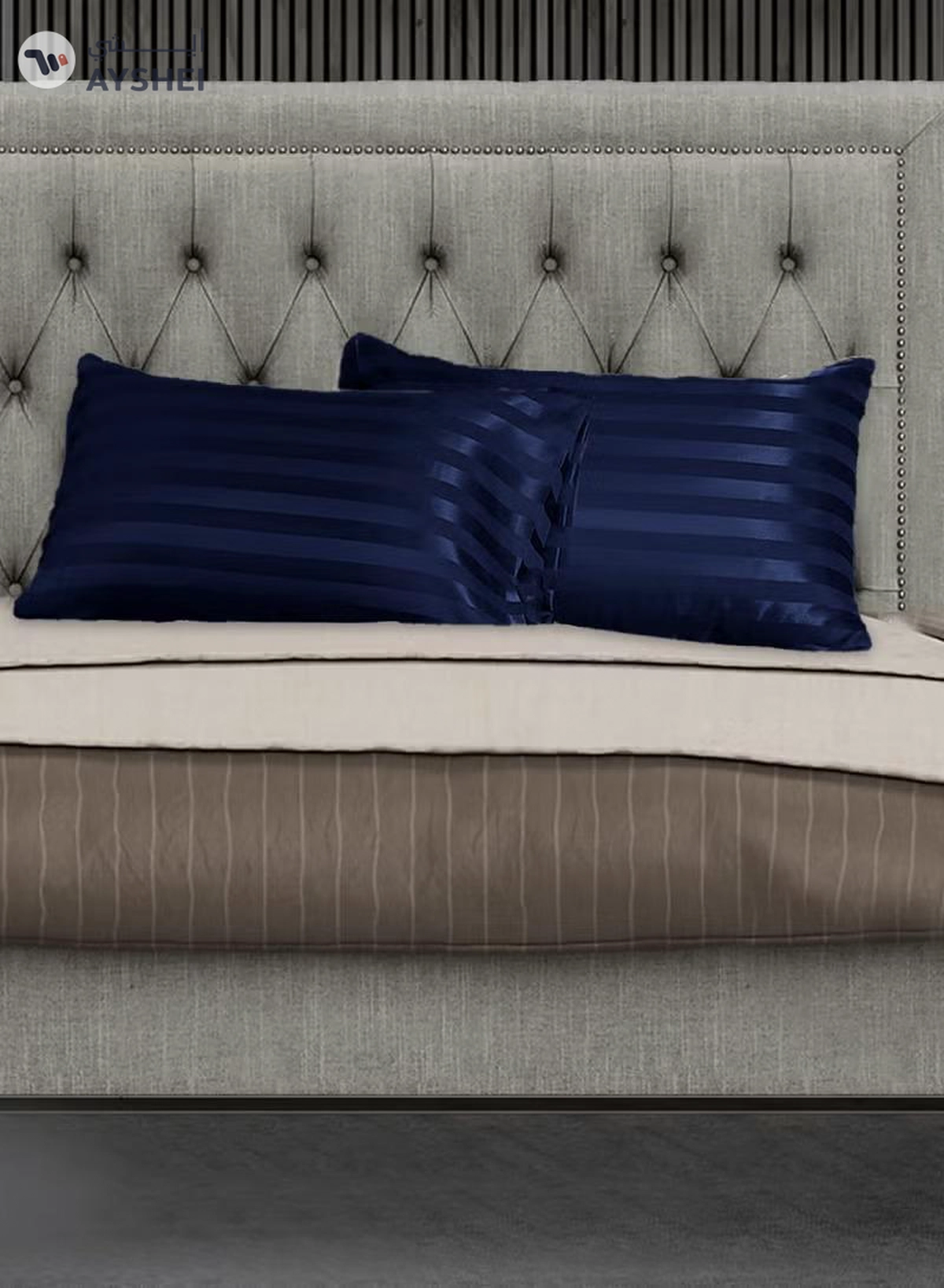 Eworld Pack of 2 Premium Down Alternative Filled Bed Pillows, Featuring Breathable Cover-1-1