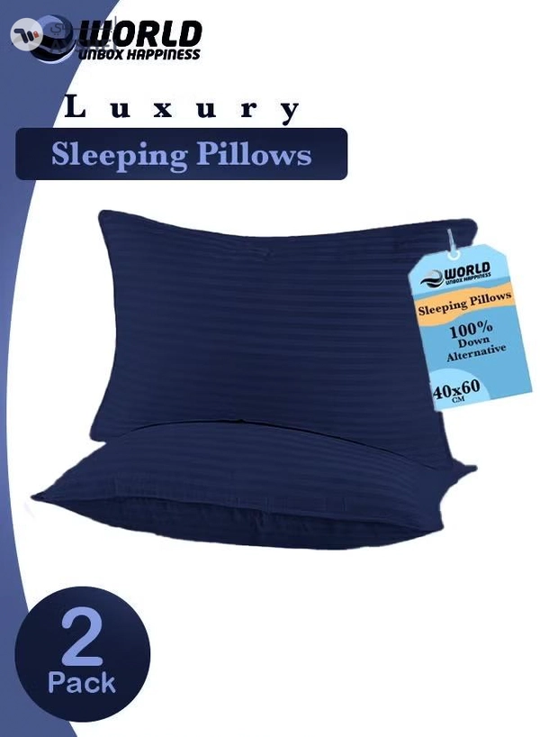 Eworld Pack of 2 Premium Down Alternative Filled Bed Pillows, Featuring Breathable Cover