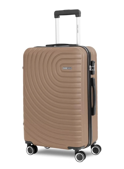 PARAJOHN Medium 24-Inch ABS Lightweight Hardshell Luggage Trolley | carrying 3kg 4-Wheel Spinner Suitcase cream-0