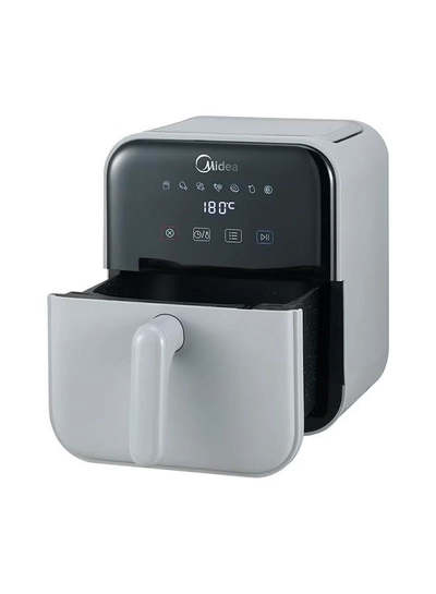 Midea Air Fryer With Digital Touch Control, 4L Capacity, Healthy Cooking, Frying, Grilling, Broiling, Roasting, Baking & Toasting, Timer Up To 60 Minutes Temperature Control 200°C 4 L 1400 W MAD-400T2APH Grey-1