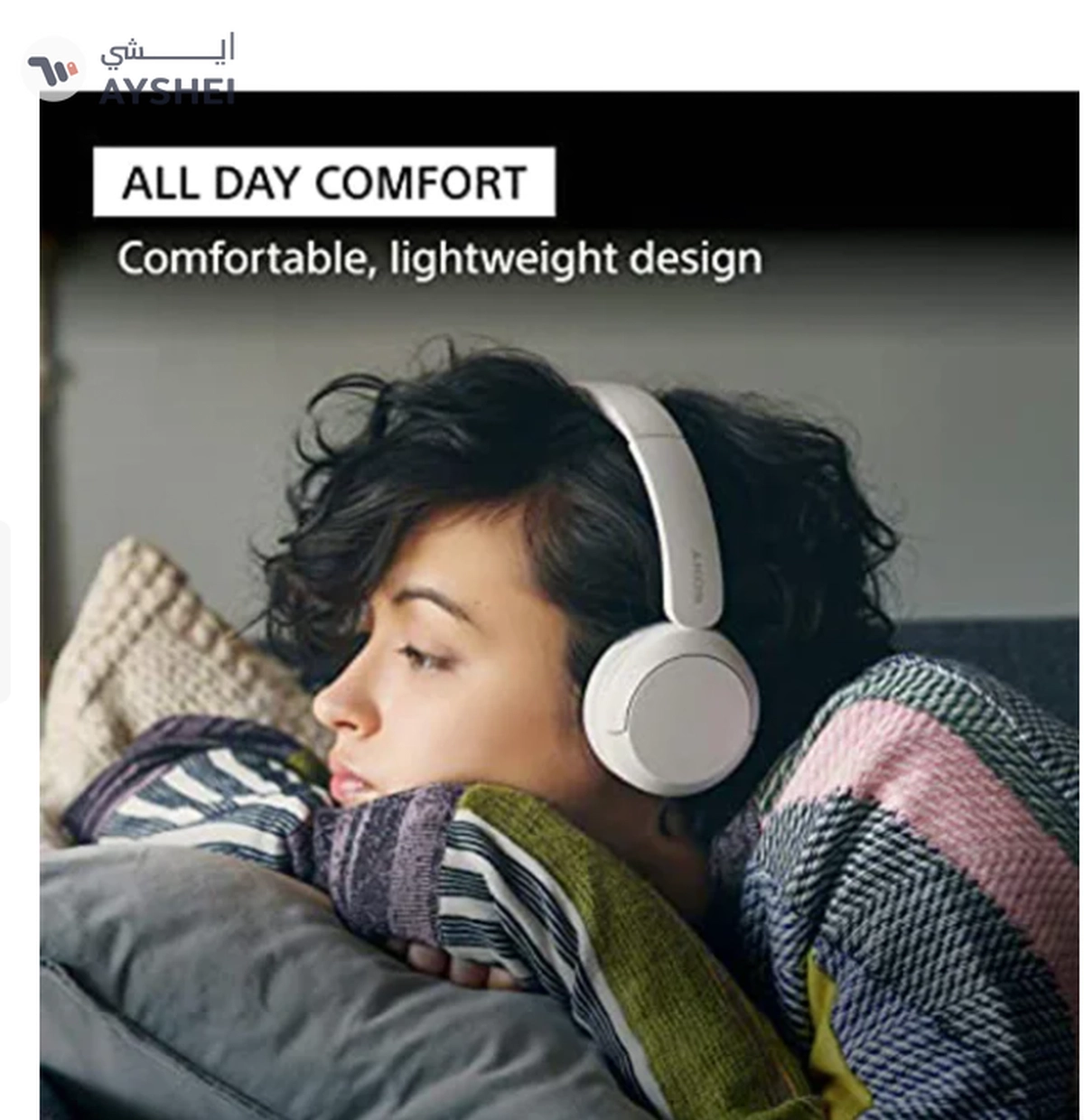 Sony WH-CH520 Wireless Bluetooth On Ear With Mic For Phone Call White-8-8
