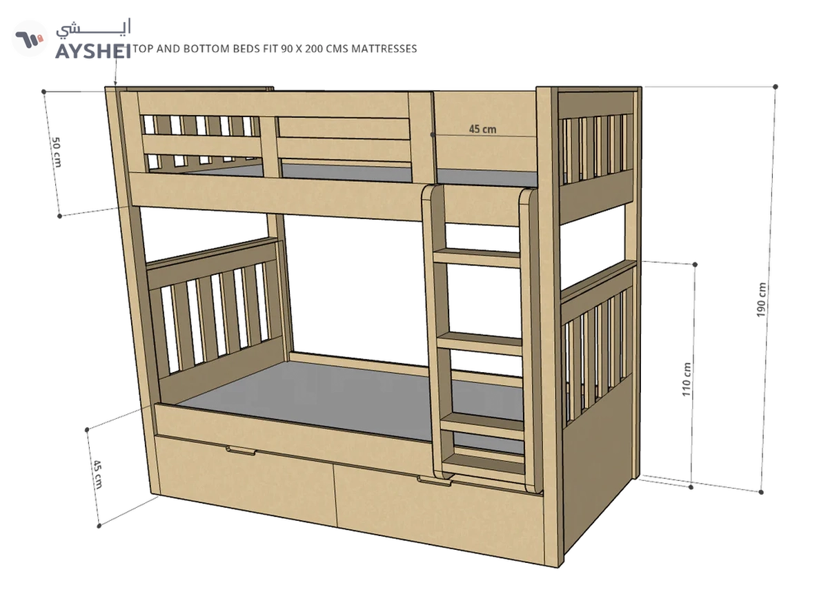 Max Bunk Bed, 120-4-4