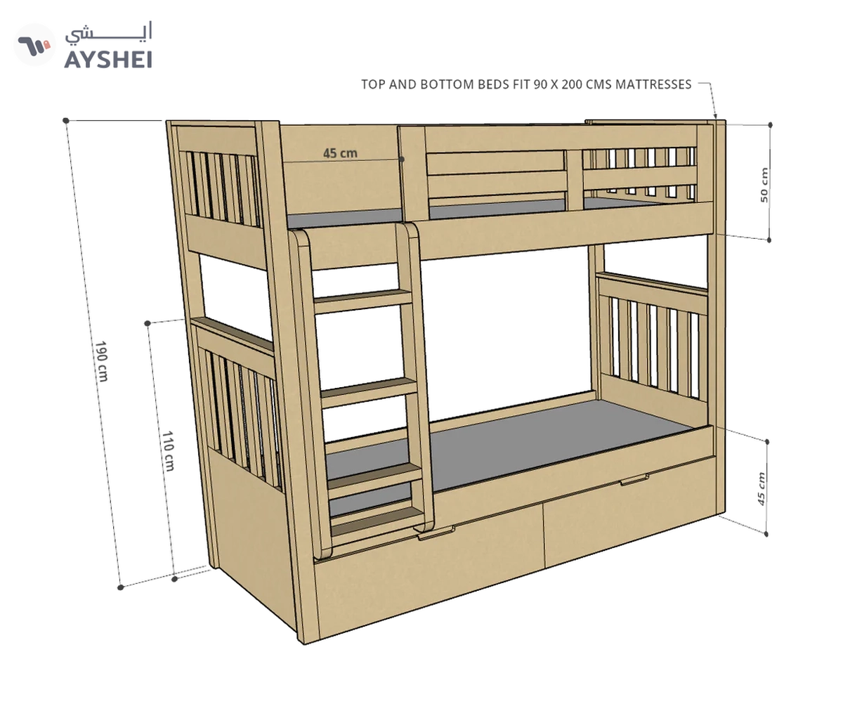 Max Bunk Bed, 120-6-6