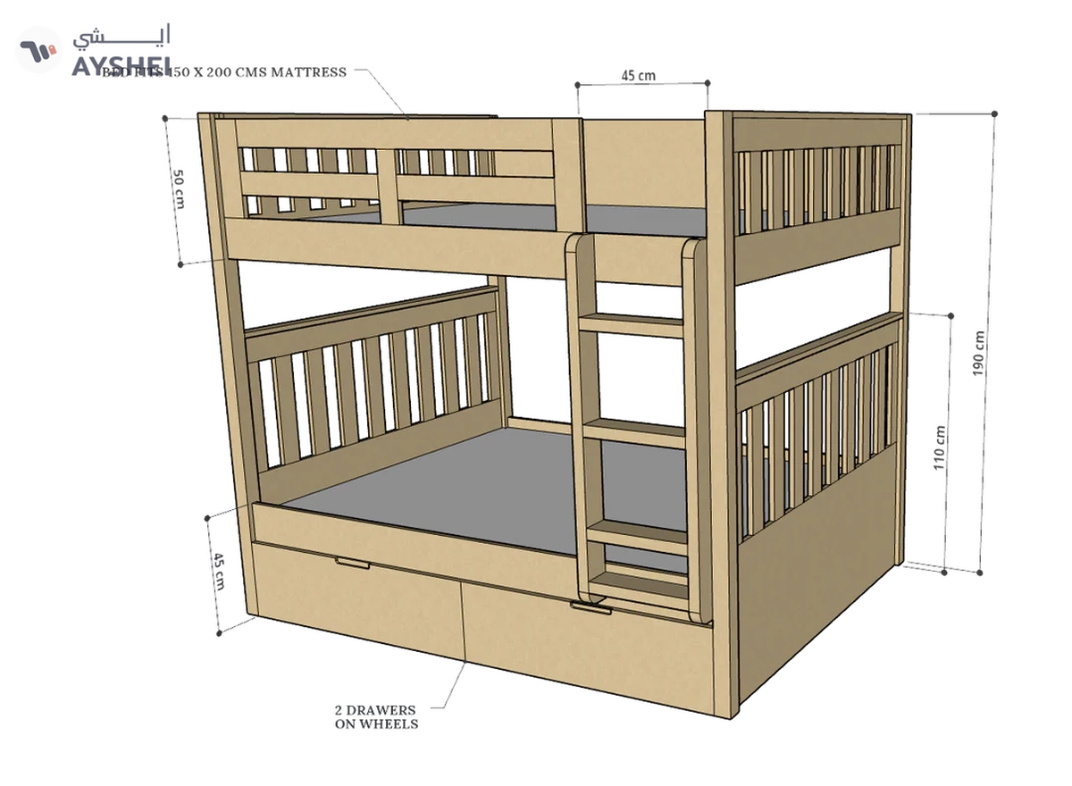 Max Bunk Bed, 120-2-2